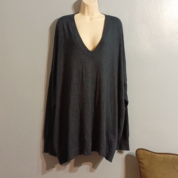 DG2 by Diane Gilman women's 3XL charcoal gray light weight sweater - Picture 8 of 17